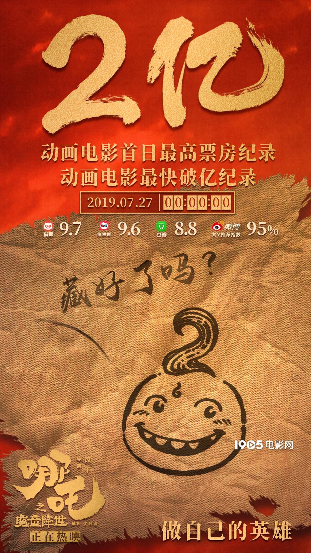 哪吒2进入中国影史票房前五